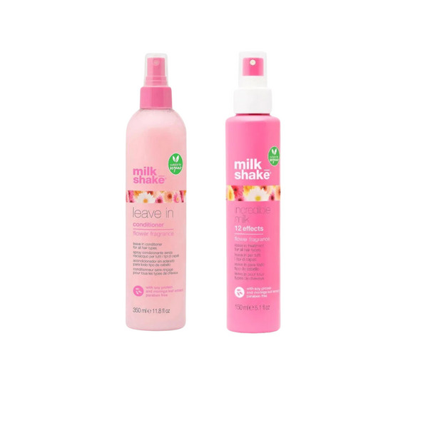 Set Balsam Hidratant Leave In Flower Fragrance 350 ml Si Incredible Milk Flower Fragrance 150 ml