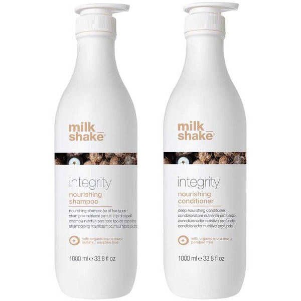 Pachet hidratare par Integrity Nourishing Milk Shake- Sampon 1000ml si Balsam 1000ml