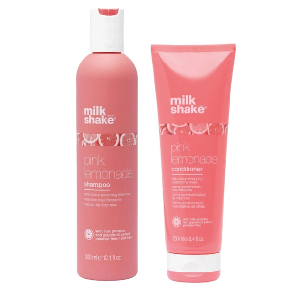 Pachet pentru crearea tonurilor de roz Pink Lemonade - Sampon 300ml, Balsam 250ml Milk Shake