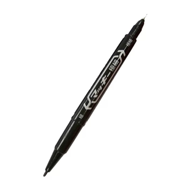 Marker permanent 2 varfuri subtire / gros negru - Sophie Lashes Shop