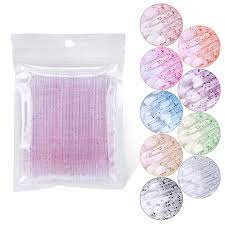 Microbrush Glitter- 100 buc - Sophie Lashes Shop