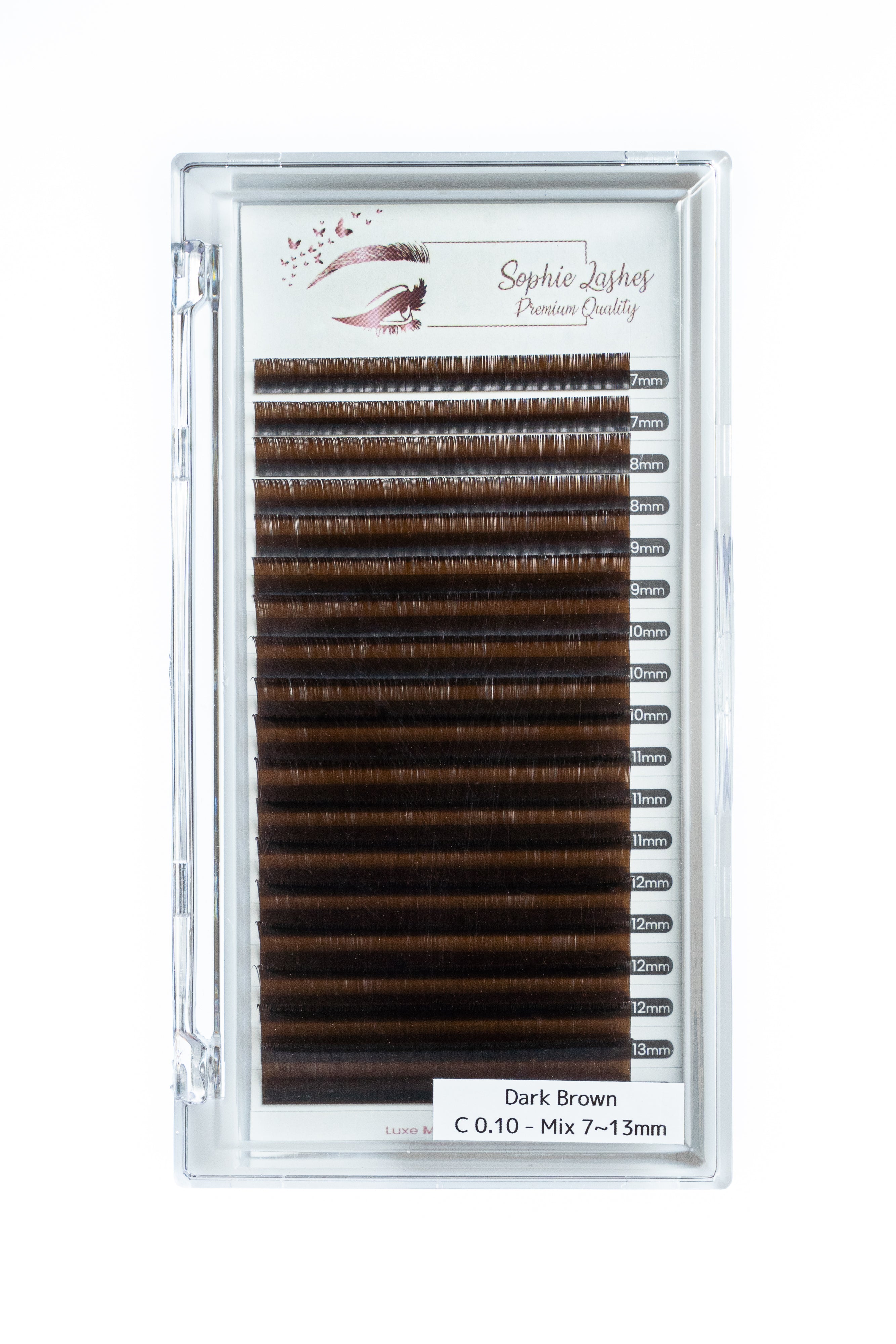 Extensii Gene Luxe Matte Collection - Dark Brown - Sophie Lashes Shop