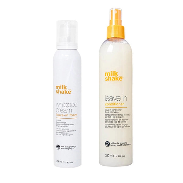 Pachet hidratare Spuma Whipped Cream 200 ml, Balsam Leave-In 350 ml MILK SHAKE - Sophie Lashes Shop