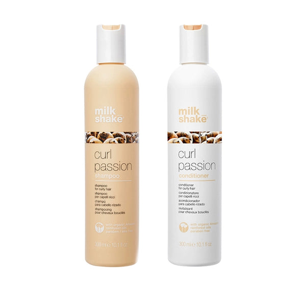 Pachet pentru Par Ondulat si Cret - Milk Shake Curl Passion: Sampon Curl Passion Shampoo, 300 ml + Balsam Curl Passion Conditioner, 300 ml - Sophie Lashes Shop